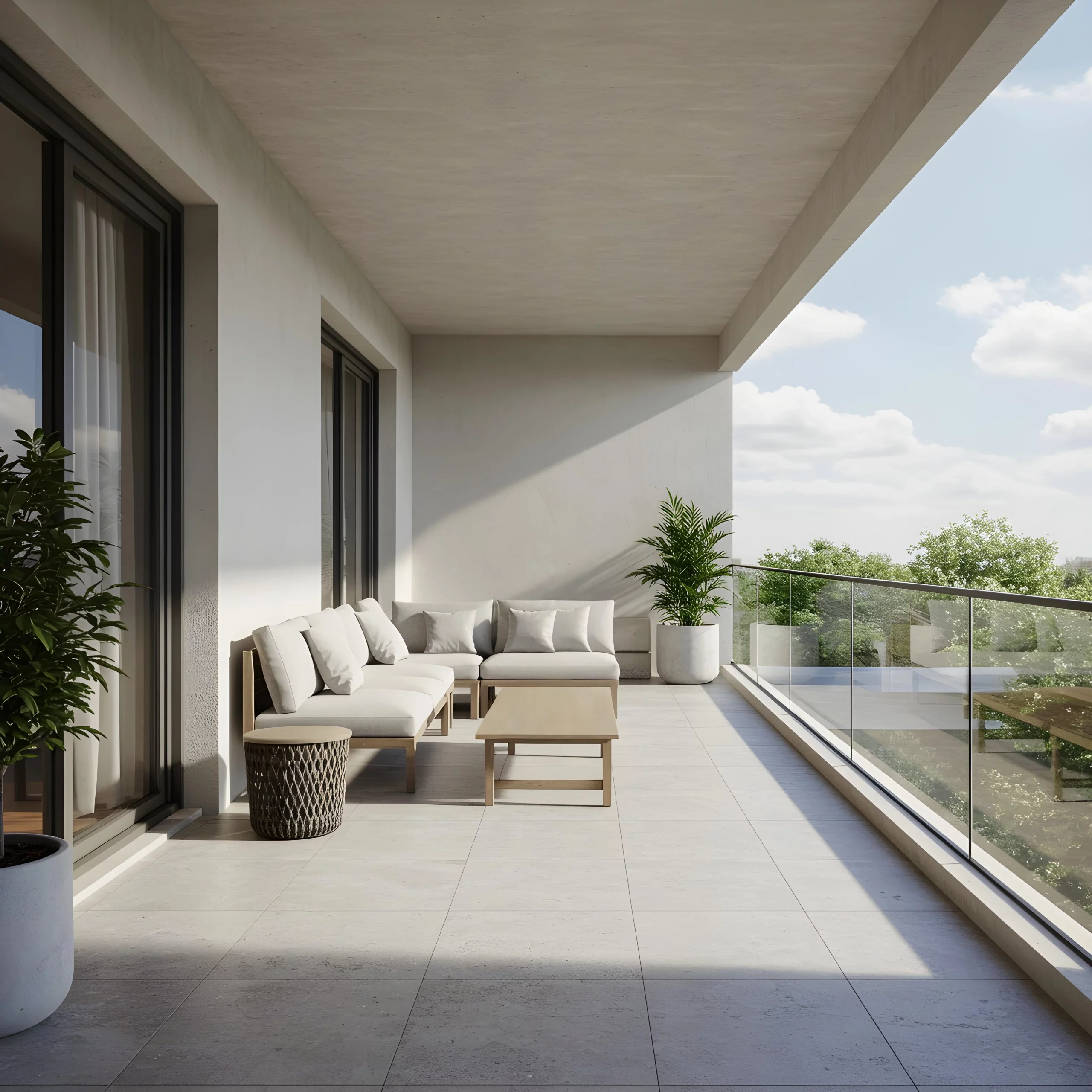 Ejemplo de terraza de uso privado en un edificio de comunidad de propietarios