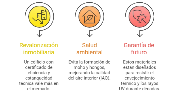 Por qué invertir en impermeabilización inteligente: Mayor vida útil y ahorro en climatización.